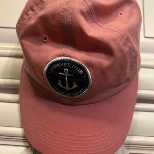 PINK DOLPHIN OCEAN ACADEMY EMBROIDERED ADJUSTABLE  HAT CAP